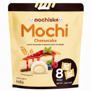 Mochisko – Creamy Cheesecake Wrapped In Sweet Rice Dough 8 Pieces, 120g (Made in India)