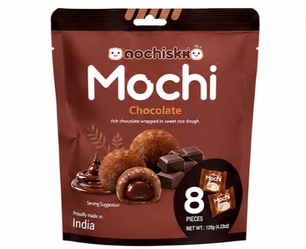 Mochisko - Rich Chocolate Wrapped In Sweet Rice Dough 8 Pieces, 120g (Made in India)