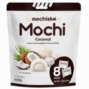 Mochisko - Creamy Coconut Wrapped In Sweet Rice Dough 8 Pieces, 120g (Made in India)