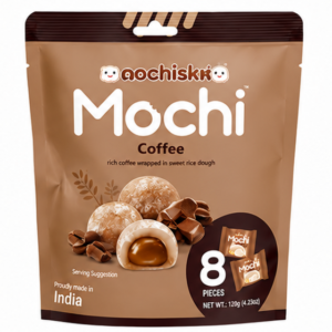 Mochisko – Rich Coffee Wrapped In Sweet Rice Dough 8 Pieces, 120g (Made in India)