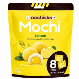 Mochisko – Juicy Lemon Wrapped In Sweet Rice Dough 8 Pieces, 120g (Made in India)