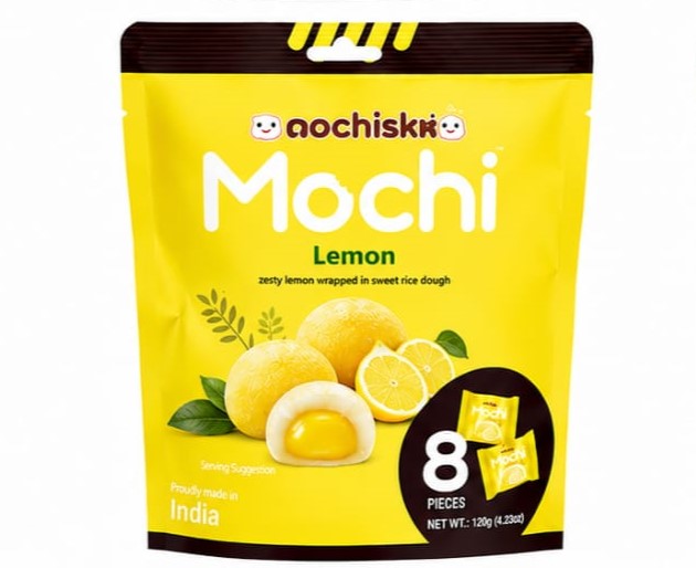 Mochisko – Juicy Lemon Wrapped In Sweet Rice Dough 8 Pieces, 120g (Made in India)